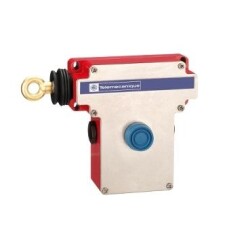 Telemecanique Sensors XY2CE2A250, a-durd ipli çekme anahtarı XY2CE - LH tarafı -1NK+1NA - koruyucu kapaklı bas düğ