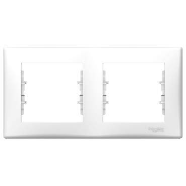 Schneider Electric SDN5800321, Sedna - yatay 2 takım çerçeve - beyaz - 1