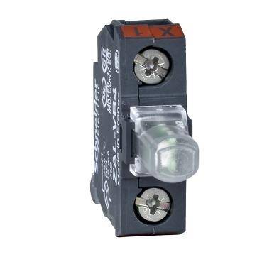 Schneider Electric ZALVM4, Başlık için aydınlatma bloğu 22 mm, Harmony XALD, XALK, kırmızı, entegre LED, kutunun arkasına montaj, vida kelepçeli terminal, 230...240 V AC - 1