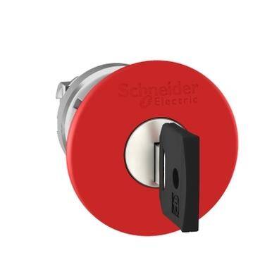Schneider electric ZB4BS944, Harmony XB4, Acil durdurma başlığı, kapatma, metal, kırmızı mantar Ø40, Ø22, tetik mandallı anahtar açma - 1