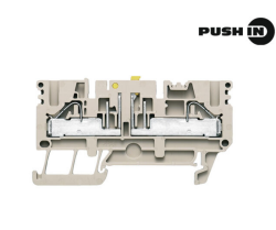 Weidmüler 1933950000, Test ayırma klemensi, PUSH IN, 4 mm², 500 V, 23 A, döner tip, koyu bej