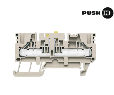 Weidmüler 1933950000, Test ayırma klemensi, PUSH IN, 4 mm², 500 V, 23 A, döner tip, koyu bej - 1