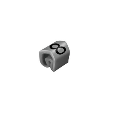 Weidmüller 0252611527, CableLine, İletken ve kablo işaretleyicileri, 2,5 - 5 mm, 3 x 4,2 mm, gri - 1