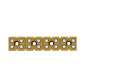 Weidmüller 0274420000, Tek ve çok kutuplu terminal bloğu, Vidalı bağlantı, orta sarı, 2,5 mm², 24 A, 400 V, Bağlantı sayısı: 16, Kat sayısı: 1 - 1