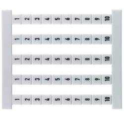 Weidmüller 0518960071, Dekafix, Klemens etiketi, 5 x 6 mm, mm cinsinden adım aralığı (P): 6,00 Weidmüller, beyaz