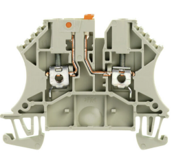 Weidmüller 1011100000,Sigortalı klemens, Vidalı bağlantı, koyu bej, 6 mm², 6,3 A, 500 V, Bağlantı sayısı: 2, Kat sayısı: 1, TS 35