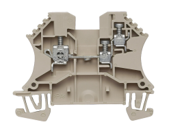 Weidmüller 1024700000, Geçiş terminal bloğu, Vidalı bağlantı, koyu bej, 2,5 mm², 24 A, 800 V, Bağlantı sayısı: 1