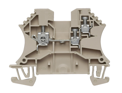 Weidmüller 1024700000, Geçiş terminal bloğu, Vidalı bağlantı, koyu bej, 2,5 mm², 24 A, 800 V, Bağlantı sayısı: 1 - 1