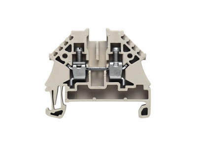 Weidmüller 1042600000, Geçiş terminal bloğu, Vidalı bağlantı, koyu bej, 4 mm², 32 A, 500 V, Bağlantı sayısı: 2 - 1