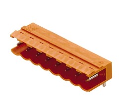 Weidmüller 1508060000, PCB fiş konnektörü, erkek başlık, açık taraf, THT lehim bağlantısı, 5,08 mm, Kutup sayısı: 2, 90°, Lehim pimi uzunluğu (l): 3,2 mm, kalaylı, turuncu