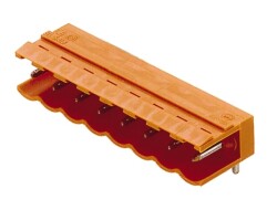 Weidmüller 1508360000, PCB fiş konnektörü, erkek başlık, açık taraf, THT lehim bağlantısı, 5,08 mm, Kutup sayısı: 5, 90°, Lehim pimi uzunluğu (l): 3,2 mm, kalaylı, turuncu