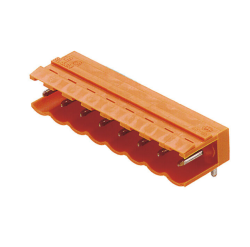 Weidmüller 1509260000, PCB geçmeli konnektör, erkek pin bloğu, açık taraf, THT lehim bağlantısı, 5,08 mm, Kutup sayısı: 14, 90°, Lehim pini uzunluğu (l): 3,2 mm, kalay kaplı, turuncu