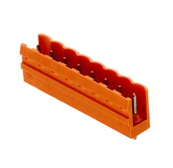 Weidmüller 1517960000, PCB fiş konnektörü, erkek başlık, açık taraf, THT lehim bağlantısı, 5,08 mm, Kutup sayısı: 8, 180°, Lehim pimi uzunluğu (l): 3,2 mm, kalaylı, turuncu