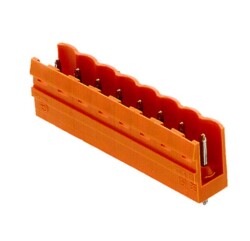 Weidmüller 1518060000, PCB fiş konnektörü, erkek başlık, açık taraf, THT lehim bağlantısı, 5,08 mm, Kutup sayısı: 10, 180°, Lehim pimi uzunluğu (l): 3,2 mm, kalaylı, turuncu