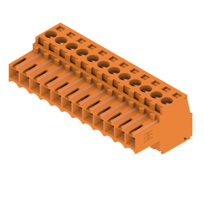Weidmüller 1597460000, PCB fişli konnektör, dişi fiş, 3,50 mm, Kutup sayısı: 12, 180°, Sıkıştırma boyunduruğu bağlantısı, İletken kesiti (nominal bağlantı), maks.: 1,5 mm² - 1