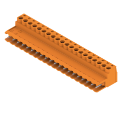 Weidmüller 1649540000, PCB fişli konnektör, erkek fiş, 5,08 mm, Kutup sayısı: 20, 180°, Sıkıştırma boyunduruğu bağlantısı, İletken kesiti (nominal bağlantı), maks.: 3,31 mm²