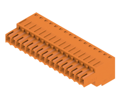 Weidmüller 1690330000, PCB fişli konnektör, dişi fiş, 3,50 mm, Kutup sayısı: 16, 180°, Gerilim kelepçeli bağlantı, İletken kesiti (nominal bağlantı), maks.: 1,5 mm²
