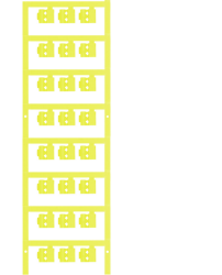 Weidmüller 1758320004, SlimFix Clip, iletken ve kablo işaretleyicileri, 3 - 5 mm, 12 x 5,8 mm, sarı
