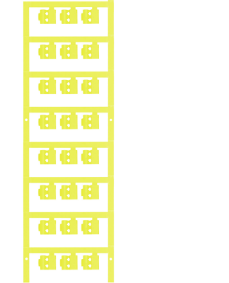 Weidmüller 1758320004, SlimFix Clip, iletken ve kablo işaretleyicileri, 3 - 5 mm, 12 x 5,8 mm, sarı - 1