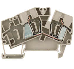 Weidmüller 1771380000, Geçiş klemensi, yaylı bağlantı, 6 mm², 800 V, 41 A, koyu bej