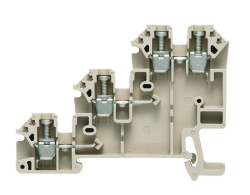 Weidmüller 1783820000, Sensör/aktüatör klemensi, vidalı bağlantı, koyu bej, 2,5 mm², 24 A, 250 V, bağlantı sayısı: 4, kat sayısı: 3, TS 35