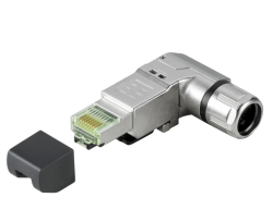 Weidmüller 1992870000, Delici kontaklı RJ45 fiş, açılı, 4x90°, Cat.6A / Sınıf EA (ISO/IEC 11801 2010), EIA/TIA T568 A