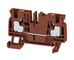 Weidmüller 2534370000, Geçiş klemensi, PUSH IN, 4 mm², 800 V, 32 A, kahverengi