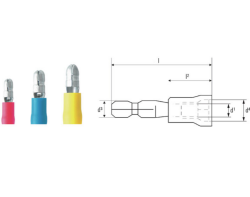 Weidmüller 9200690000, kablo pabucu, terminal ucu, yalıtımlı kablo konnektörü, 4 mm² - 6 mm², sarı