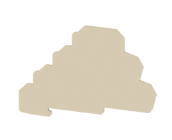 Weidmüller 7917000000, End plate for terminals, dark beige, Height: 87.8 mm, Width: 1.5 mm, V-0, Wemid, Snap-on: Yes