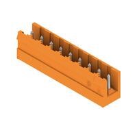 Weidmüller 1240260000, PCB fiş konnektörü, erkek başlık, açık taraf, THT lehim bağlantısı, 5,08 mm, Kutup sayısı: 9, 180°, Lehim pimi uzunluğu (l): 3,2 mm, kalaylı, turuncu