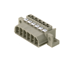 Weidmüller 1612130000, PCB fişli konnektör, erkek fiş, 7,00 mm, Kutup sayısı: 8, 180°, Sıkıştırma boyunduruğu bağlantısı, İletken kesiti (nominal bağlantı), maks.: 4 mm²